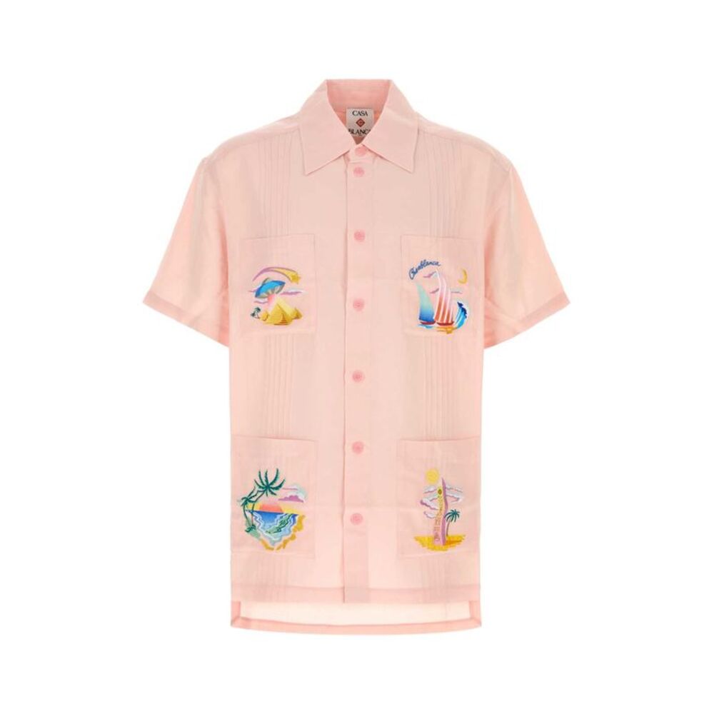 Casablanca Men Pink Viscose Blend Shirt